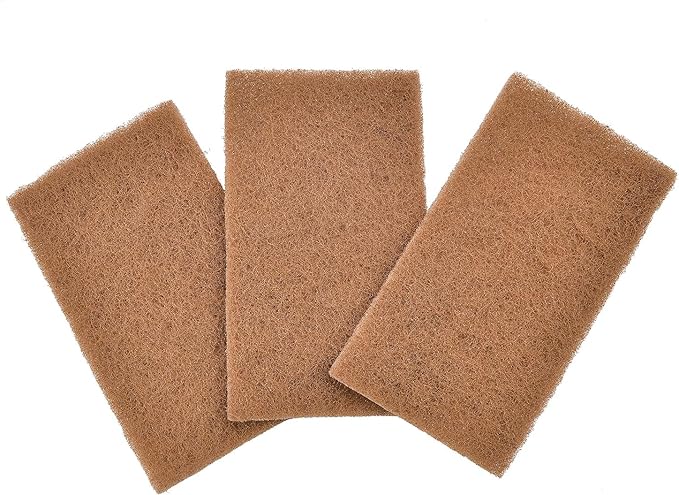 Full Circle Neat Nut – Walnut Scour Pads, Pack of 3 – Dual-Sided Non-Scratch Dish Scrubbers Made with Plant-Based & Recycled Materials, Durable Kitchen Cleaning Supplies