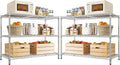 3- Shelf Metal Shelving Unit 35.6Wx14Dx36H,Adjustable Storage Shelves Heavy Duty Garage Steel Shelving for Office,Wire Rack Small Shelf for Kitchen Shelves Laundry Bathroom Pantry Closet,Chrome,2pc