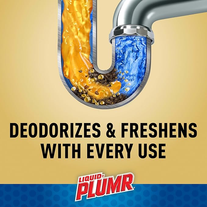 Clorox Liquid-Plumr Advanced Action Clog Destroyer Gel, Removes Multiple Types of Clogs including Hair, Deodorizes and Freshens, Safe for All Septic Systems and Pipes, 2 Bottles, 32 fl. oz. Bottle