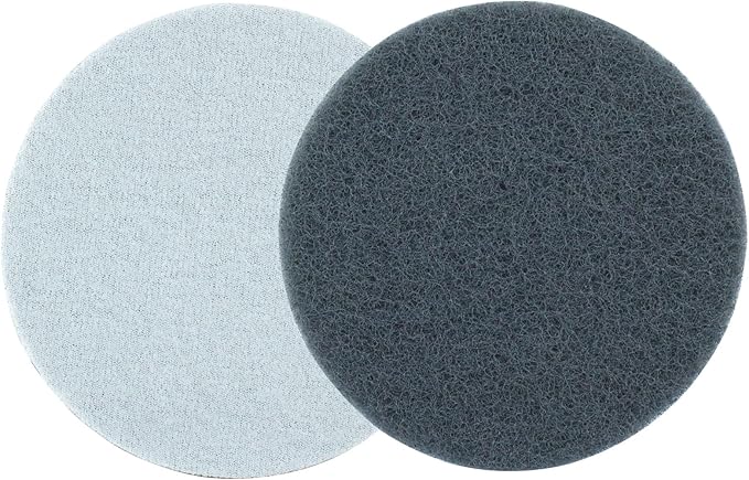 10 Pcs 800 Grits Power Scrubber Pad, Replacement Scouring Pads Abrasive Buffing Pads Drill Power Brush Polishing Pad(5 Inch, Grey)