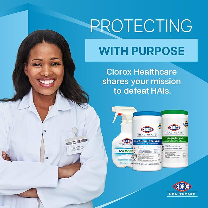 Clorox Healthcare Fuzion Cleaner Disinfectant Spray, 32 Fluid Ounces, Pack of 9 (Package May Vary)