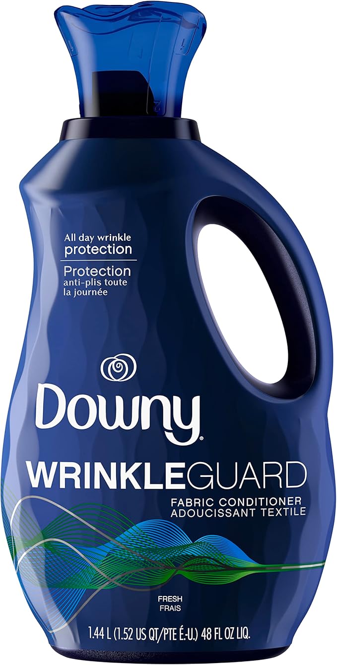 Downy WrinkleGuard Liquid Fabric Softener and Conditioner, Fresh, 48 fl oz 48 Loads, Pack of 2