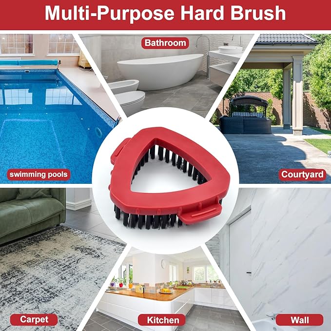 Scrub Brush Mop Head Replacement for O Cedar RinseClean 2 Tank System Spin Mop Head Base,Scrubber Mop Brush Head for Ocedar Mop Scrub Brush Head Hard Bristle Scrub Brush Floor Cleaning, Not for 1 Tank