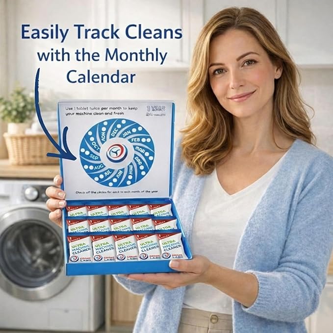 Washing Machine Cleaner Ultra – Pet Owners Edition | Deep Cleaning & Freshening | Removes Odors & Residue from Pet Laundry | Front & Top Load Washers HE Supported | 24 Tablets 1 Year Supply GRIME LABS