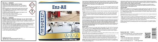 Chemspec ENZ-All – Professional Multi-Purpose Enzyme Traffic Lane Carpet Cleaning Concentrate, 4 pk, 6 lb Jars (C-EA24)