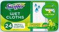 Swiffer Sweep + Mop, Wet Pads Refill, Floor Cleaner for Dirt, Dust, Hair, Cleaning Cloths for Mopping Home, Bathroom, Kitchen, All Purpose Multi-Surface Floor Wipes, Gain, 24ct
