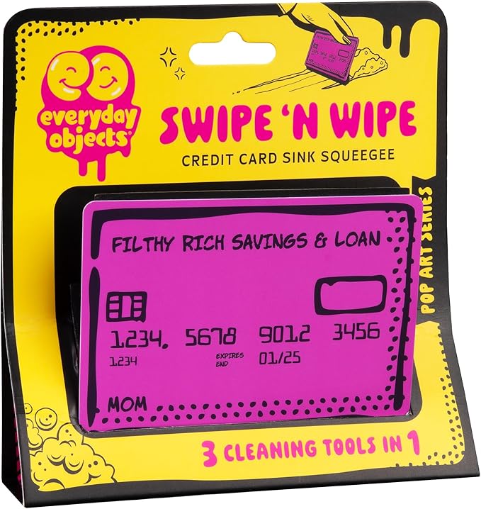 Swipe ’N Wipe – Credit Card Sink Squeegee (Pink)