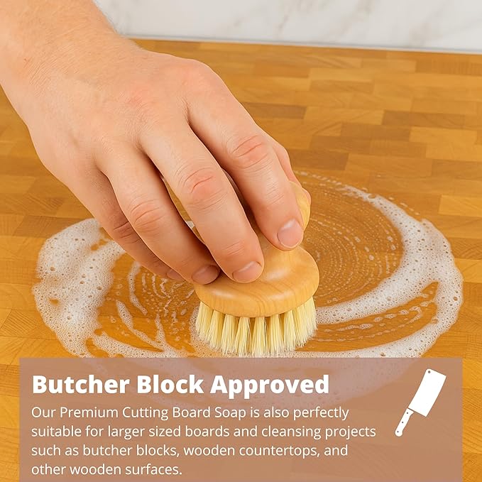 Specialist Board Cutting Board Soap by the Block & Board Company | Food Grade Finishing Wax for Wood, & Butcher Block, and Countertop | Preserves Wood | Food Grade Cleaning Solution | 8.5oz/250ml