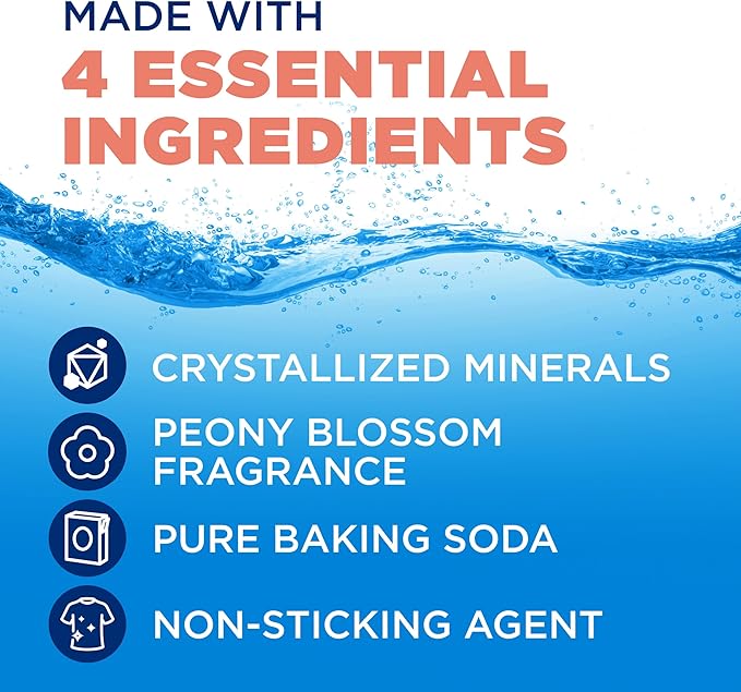 ARM & HAMMER Light In-Wash Scent Booster, No Heavy Perfumes, No Dyes, No Parabens, Peony Blossom Scent, 24 Oz