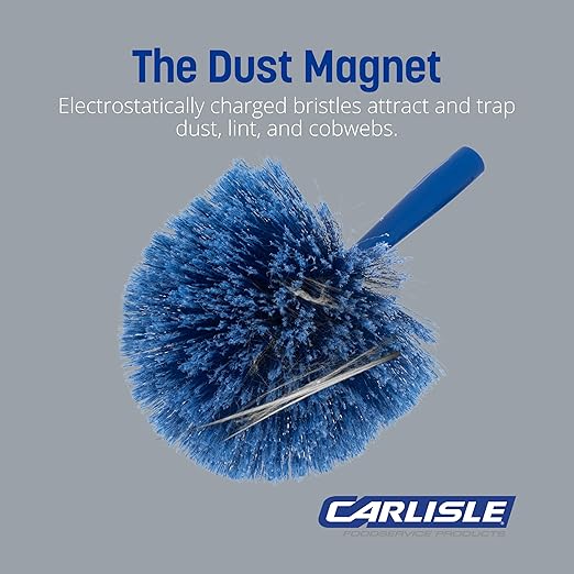 SPARTA Flo-Pac Rounded Duster Cleaning Duster with Electrostatically Charged Bristles for Cleaning, 9 X 7 X 7 Inches, Blue, (Pack of 12)