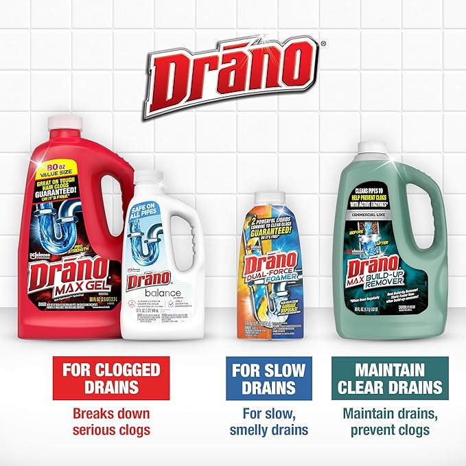 Drano Dual-Force Foamer Clog Remover, 17 oz (Pack of 5)