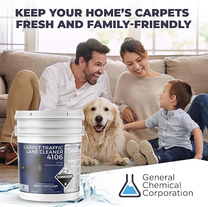 Carpet Traffic Lane Cleaner 4106 - Concentrated Carpet Pre Treatment Stain Remover - Incredible Stain Remover - Floor Covering Solution - Ideal for Industrial & Home Rug Cleaning - 5 Gal