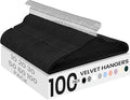 SONGMICS Velvet Hangers 100 Pack, Non-Slip Clothes Hangers with Shoulder Notches, Pants Bar, 360° Swivel Hook, Space-Saving, for Closet, Ink Black UCRF029B010