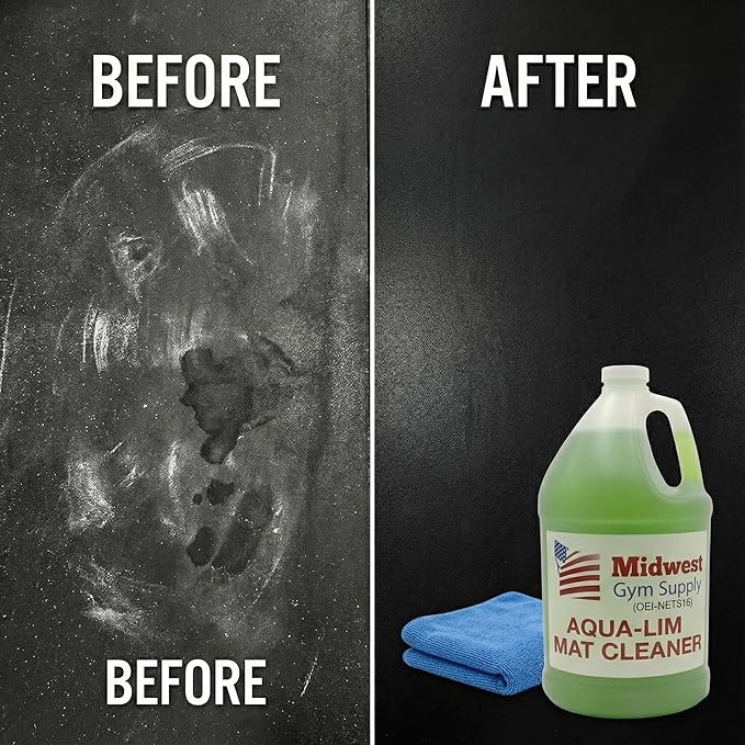 Gym Mat Cleaner – 1 Gallon Vinyl & Rubber Mat Cleaner for Gymnastics, Wrestling, BJJ & Home Gym Mats – Safe for Vinyl, Leaves No Chalk Residue