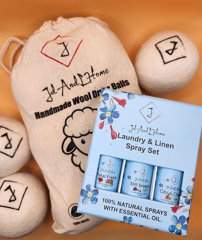 Laundry & Linen Spray – Signature Scent Collection Water-Based with 100% Pure Essential Oils Use with Dryer Balls or on Linens Petel Fresh, Still Breeze, Citrus Clean