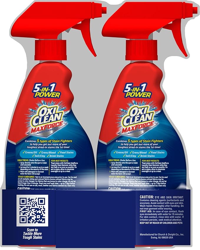 OxiClean MaxForce Laundry Stain Remover, 16 Fl. oz. Twin Pack
