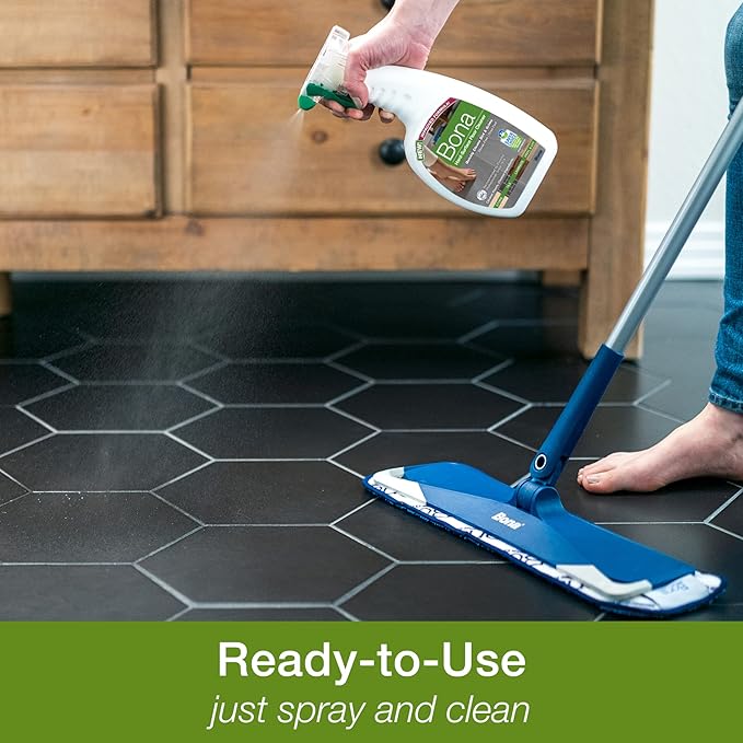 Bona Hard-Surface Floor Cleaner Refill, for Stone Tile Laminate and Vinyl LVT/LVP, 4 pack