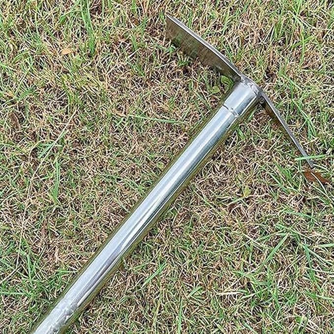 15 Inch Stainless Steel Garden Hoe Pick Multipurpose Hand Tool Digging Weeding Seeding Turning Soil Mining Tools Mining Tools