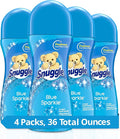 Snuggle Scent Shakes in-Wash Scent Booster Beads, Blue Sparkle, 9 Ounce (Pack of 4)