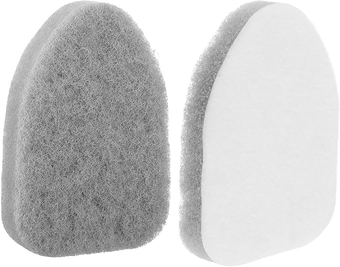 2Pcs Scouring Pads Grey Scrub Pads for Cleaning Reusable Scrub Sponge Non Scratch Fit Tub Tile Scrubber Brushes Cleaning for Kitchen Toilet Wall Tile Sink