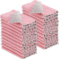 Rachan 22 Pack Kitchen Dish Cloths, Reusable Dish Towels, Nonstick Oil Washable Fast Drying, Super Absorbent Coral Velvet Cleaning Cloths for Cleaning Tableware, Kitchen, Bathroom (Pink-grey-10 x 6")