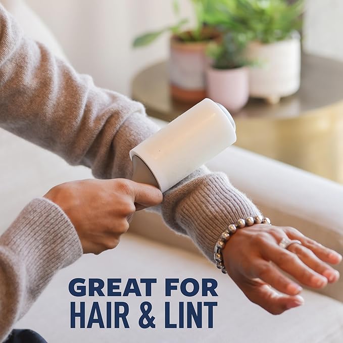 Scotch-Brite Everyday Clean Lint Roller, White, Manual Operation, 3 Pack, Lint Remover for Pet Hair, Dark Clothes, Furniture, and Dusty Surfaces, 300 Adhesive Sheets Total