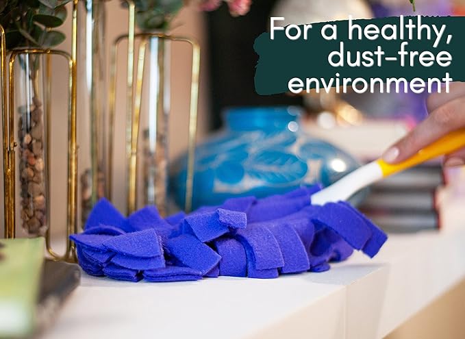 Xanitize Fleece Refills for Swiffer Hand Duster - Reusable, Dry Duster - 5-Pack Rainbow (Jewel)