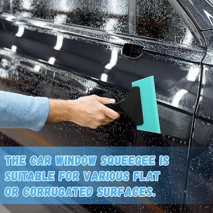 18 Pcs Small Squeegee 5 Inch Window Tint Silicone Squeegee Cleaning with Non Slip Handle Wiper Window Tinting Tools for Car Glass Mirror Shower Bathroom Auto (6 Colors)