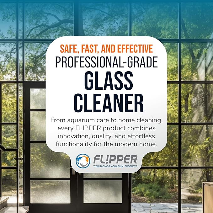 Flipper Dual-Action Squeegee and Microfiber Mitt – 2-in-1 Streak-Free Glass and Mirror Cleaning Tool for Windows, Shower Doors and Countertops – Reusable, Ergonomic, and Durable Design