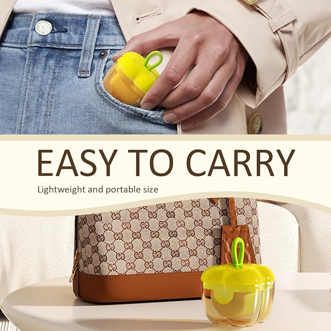 2Pcs Reusable Lint Roller Set, Portable Mini Travel Lint Roller, Washable Sticky Roller, Mini Pet Hair Removal Tool,Easy Removing Hair on Clothes Sofa Bed Carseat (2 Yellow)