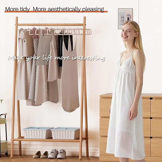 60 Pack M-Style Plastic Pants Hangers, Thin Space Saving Hanger with Rubber Pads and 360° Hook - Non Slip Clothes Hangers, Closet Organizer for Camisole, Tank Top, Dresses, Skirt - Gray