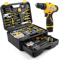 DOWELL 223-Piece Power Drill Tool Set, 12V Cordless Drill Driver Kit with Drawer Toolbox, Socket & Bit Set, Hex Keys, Wrench for Home Renovation, DIY Projects & Garage Use