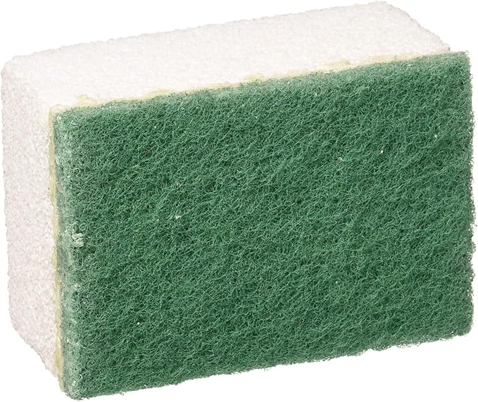 Compac Home Magic-Stone Kitchen Cleaner Scrub - 2-Sided Scouring Brick/Sponge, Easily Removes Stubborn Grime, Grease, Food from Oven Trays, Pans, Cookie Sheets, 1 Count