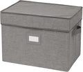 Covermates Keepsakes - Storage Box - Heavy Duty Polyester - Reinforced Handles - ID Window - Indoor Storage - Closet Storage, Grey Heather