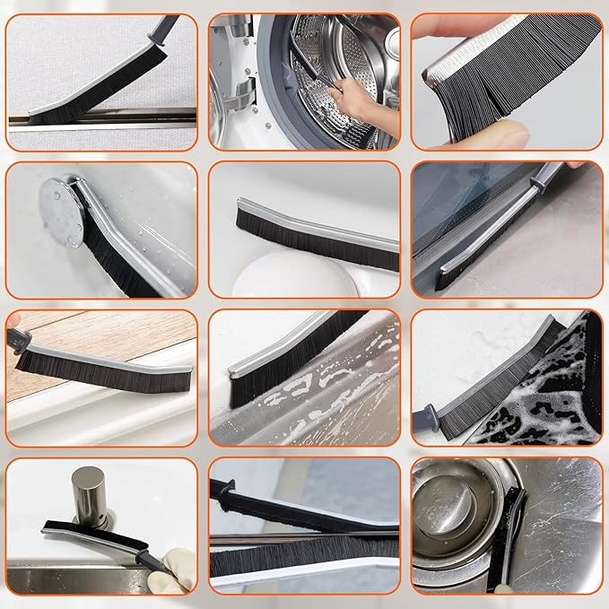 19 Pcs Small Crevice Cleaning Brush Set, Groove Gap Cleaning Tool for Cleaning Kitchen, Bathroom, Corner, Sink, Door, Blinds, Faucets, Window Track,Cup