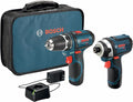 BOSCH CLPK22-120 12V Max Cordless 2-Tool Combo Kit with 3/8 in. Drill/Driver, 1/4 in. Impact Driver, (2) 2 Ah Batteries, Charger and Case