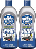 Bar Keepers Friend Cooktop Cleaner (2 x13 oz) Multipurpose Liquid Stovetop Cleanser - Safe for Use on Glass or Ceramic Cooking Surfaces, Copper, Brass, Chrome, and Stainless Steel & Porcelain Sinks