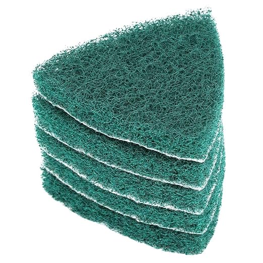 YWBL-WH Triangle Polishing Pads, 240 Grit, Self Adhesive, Nylon, 3.5x3.5x3.5 Inch, 5 Pack