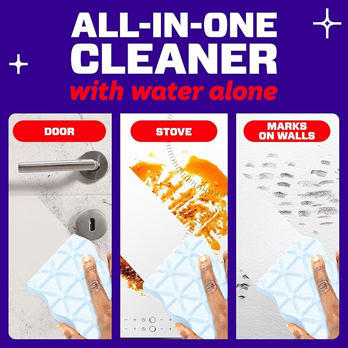 Mr. Clean Magic Eraser Sponge, All Purpose Cleaner, Cleaning Scrubber, Wall, Sneaker, Kitchen, Bathroom, Shower Cleaner, Cleaning Supplies, Melamine Sponge, Cleaning Pads, Extra Durable, 4ct