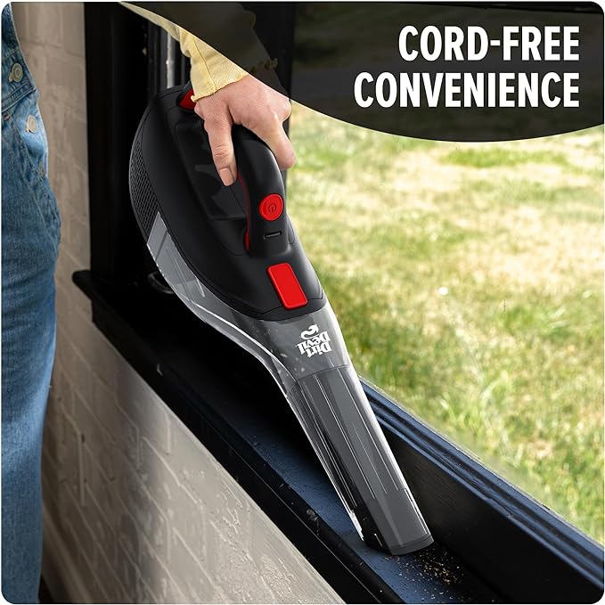 Dirt Devil 12V Whole Home Cordless Handheld Vacuum, with Multi-Surface Tool Kit, Powerful Suction and Lightweight, BD40200V, Black