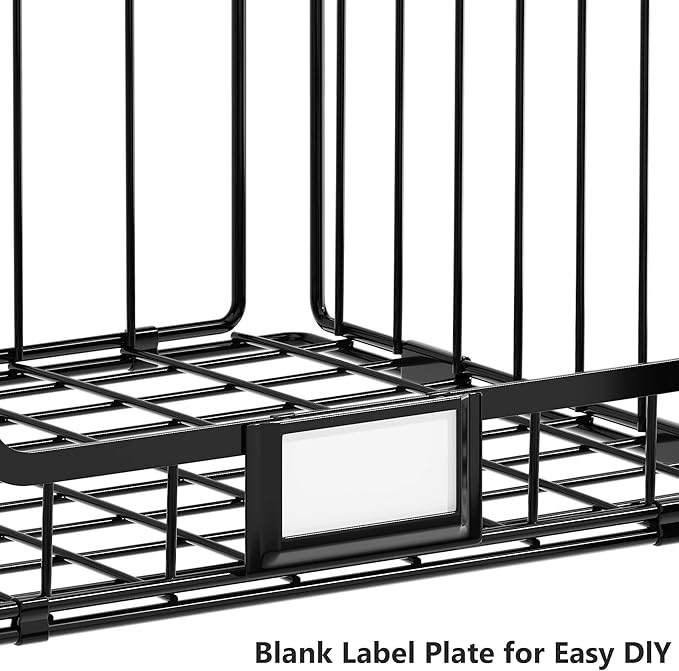 3-Pack Laundry Basket, Wire shelves for Laundry Room Space Saving-Metal Laundry Basket Holder,14.5"D x 10.5"W,Black