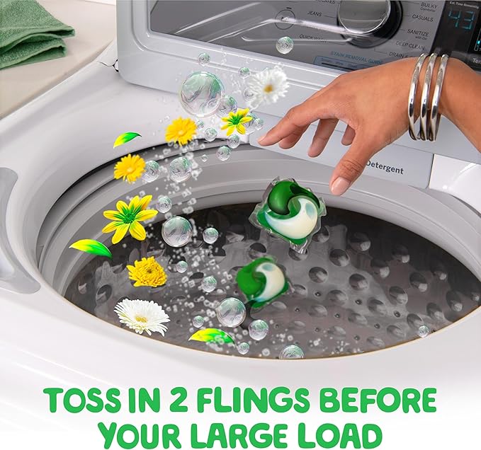 Gain Flings Laundry Detergent Pacs, 102 Count, Original Scent, with Odor Defense, concentrated laundry soap pacs