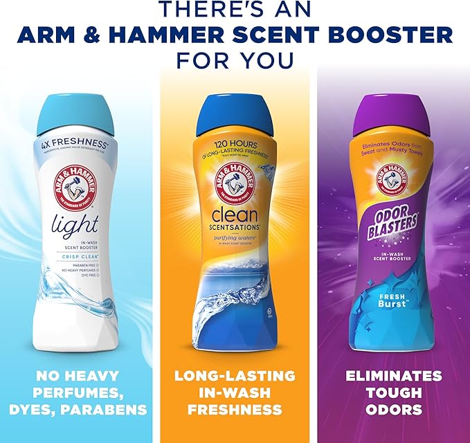 ARM & HAMMER Odor Blasters In-Wash Scent Booster, Fresh Botanical, 24 Oz
