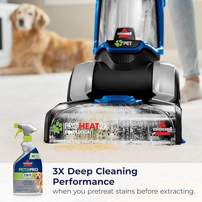 Bissell PET PRO OXY Stain Destroyer for Carpet and Upholstery, 22 oz, 17739, 2 Count (Pack of 2)