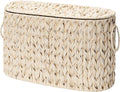GRANNY SAYS Toilet Paper Storage Basket with Lid, Freestanding Toilet Paper Holder, Bathroom Organizers and Storage, Wicker Basket for Bathroom Storage, Butter Milk