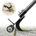 Crack Weeder with Wheels 6.5FT Metal Crevice Weeding Tool with Adjustable Long Handle Saves Back & Knee Manual Weed Remover for Paver Deck Patio Driveway Sidewalk Garden