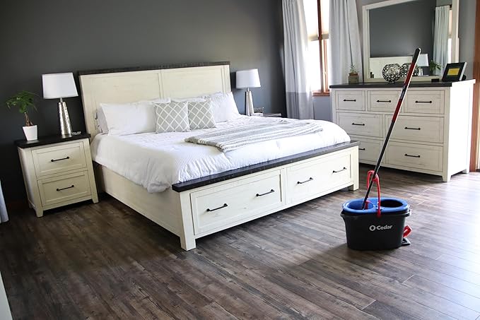 O-Cedar RinseClean Spin Mop & Bucket System | Clean with Water | Removes 99% of Bacteria