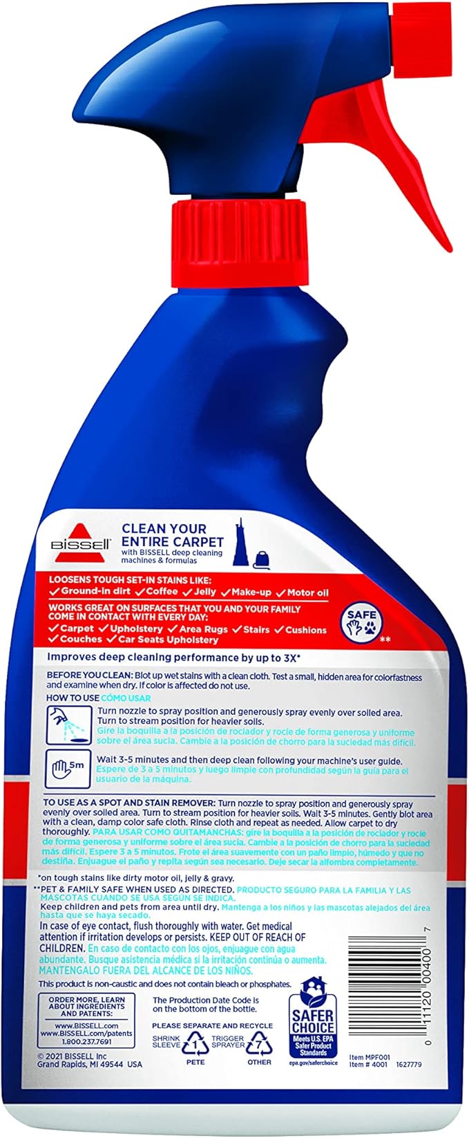 BISSELL Tough Oxy Stain Pretreat Formula, 22 Fl Oz, Pack of 2