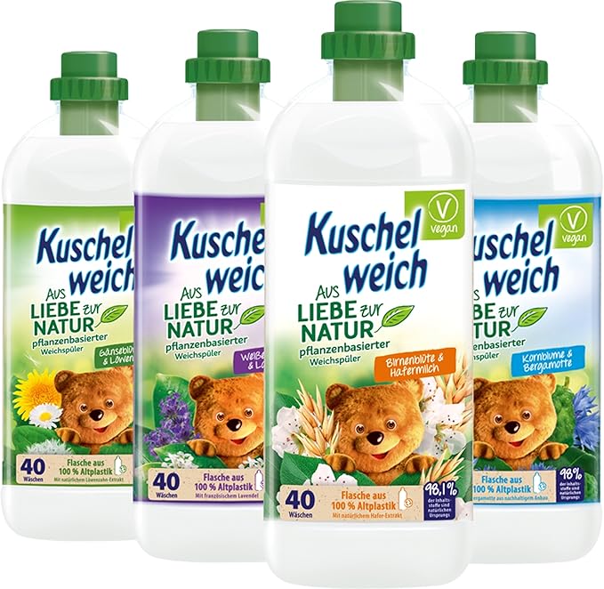 Love to Nature Fabric Softener - Pear Blossom & Oat Milk - 3x1L (101.44 oz) - Made in Germany