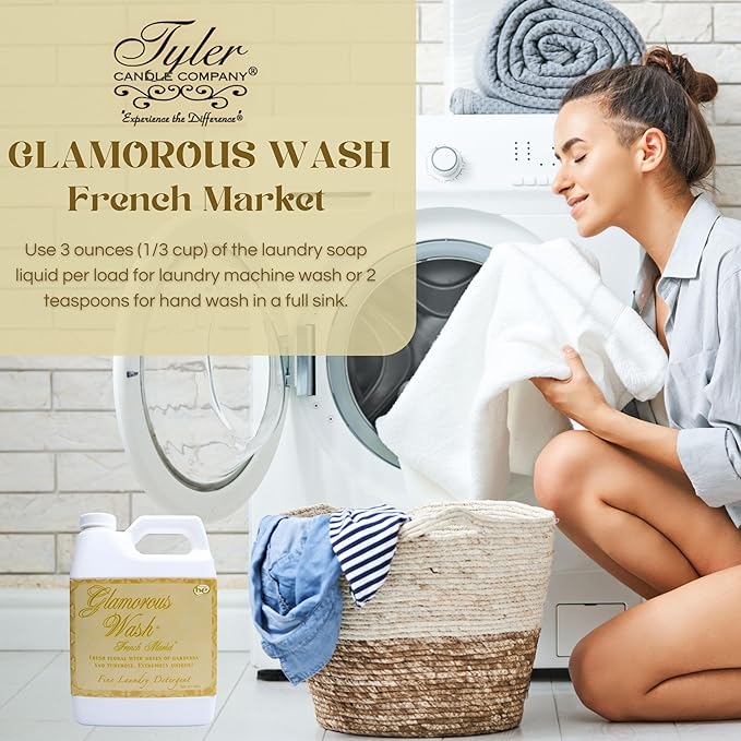 Worldwide Nutrition Bundle Compatible with Tyler Glamorous Wash French Market Scent Fine Laundry Liquid Detergent - Luxury Liquid Laundry Detergent - 907g (32 Fl Oz) Container with Keychain
